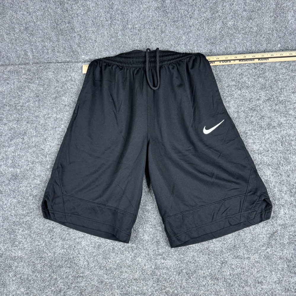 Nike Athletic Shorts Mens Size S Black Dri-Fit Mesh Basketball Drawstring